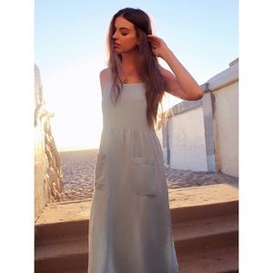 Urban Outfitters Light-Blue Denim Midi Dress